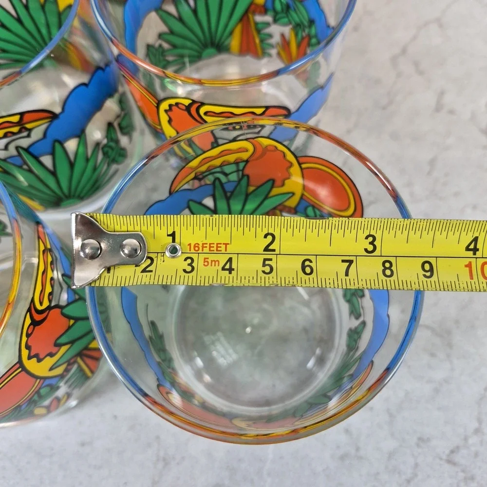 Vintage 1991 Grainware HLB Toucan‎ Acrylic Tumblers Set 8 Bloomingdale's